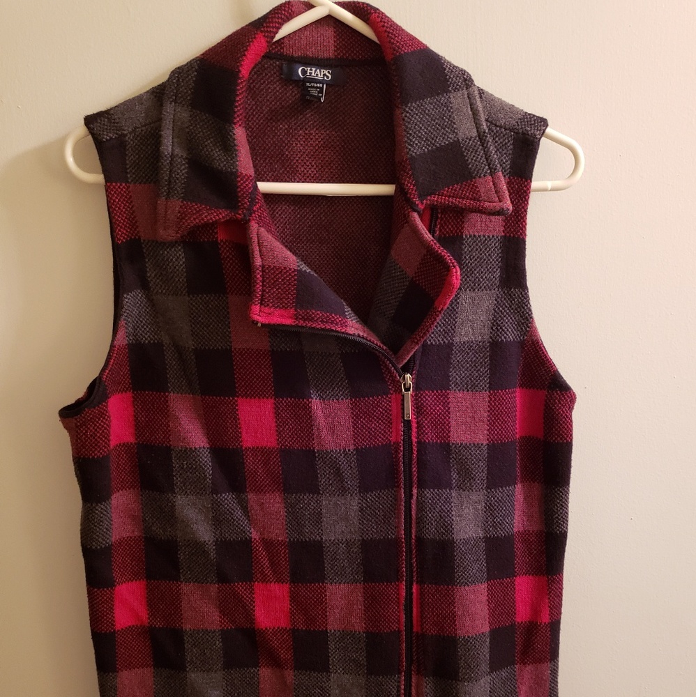 Checkered Vest Jacket